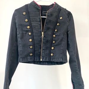 XS Guess black denim jacket